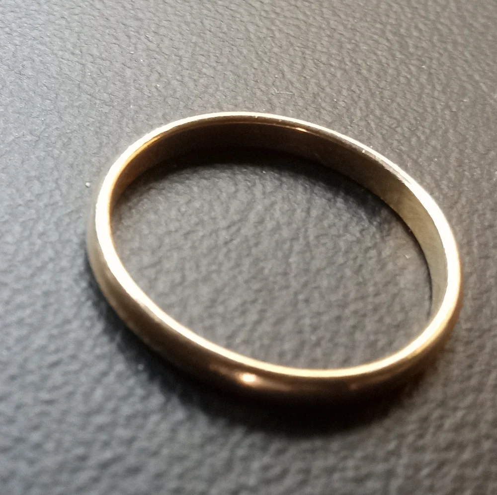J.R. Wood & Sons Gold Vintage Victorian Wedding Band @ Early 1870's - Size: 9